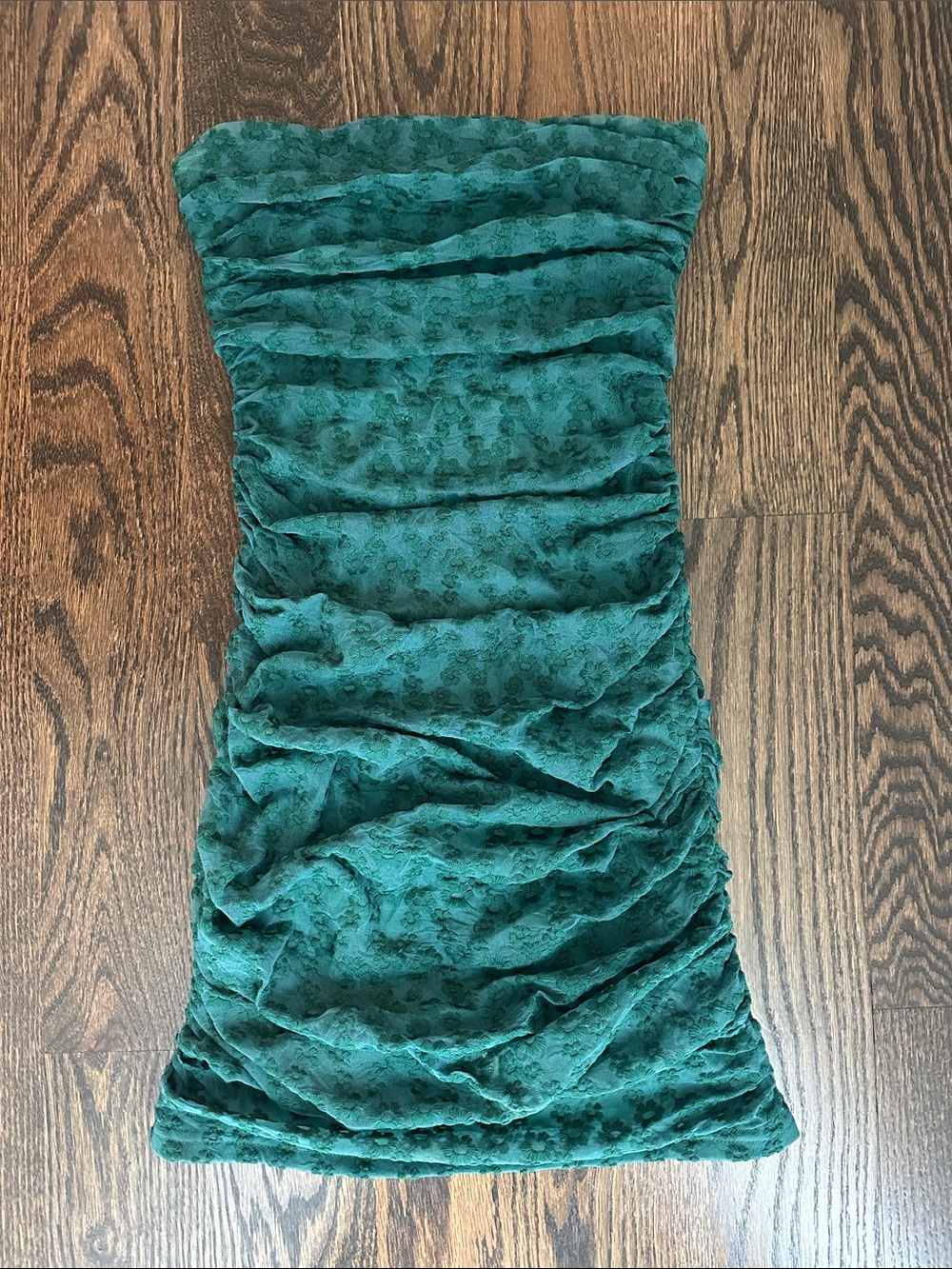 Hello Molly Teal Strapless Ruched Dress